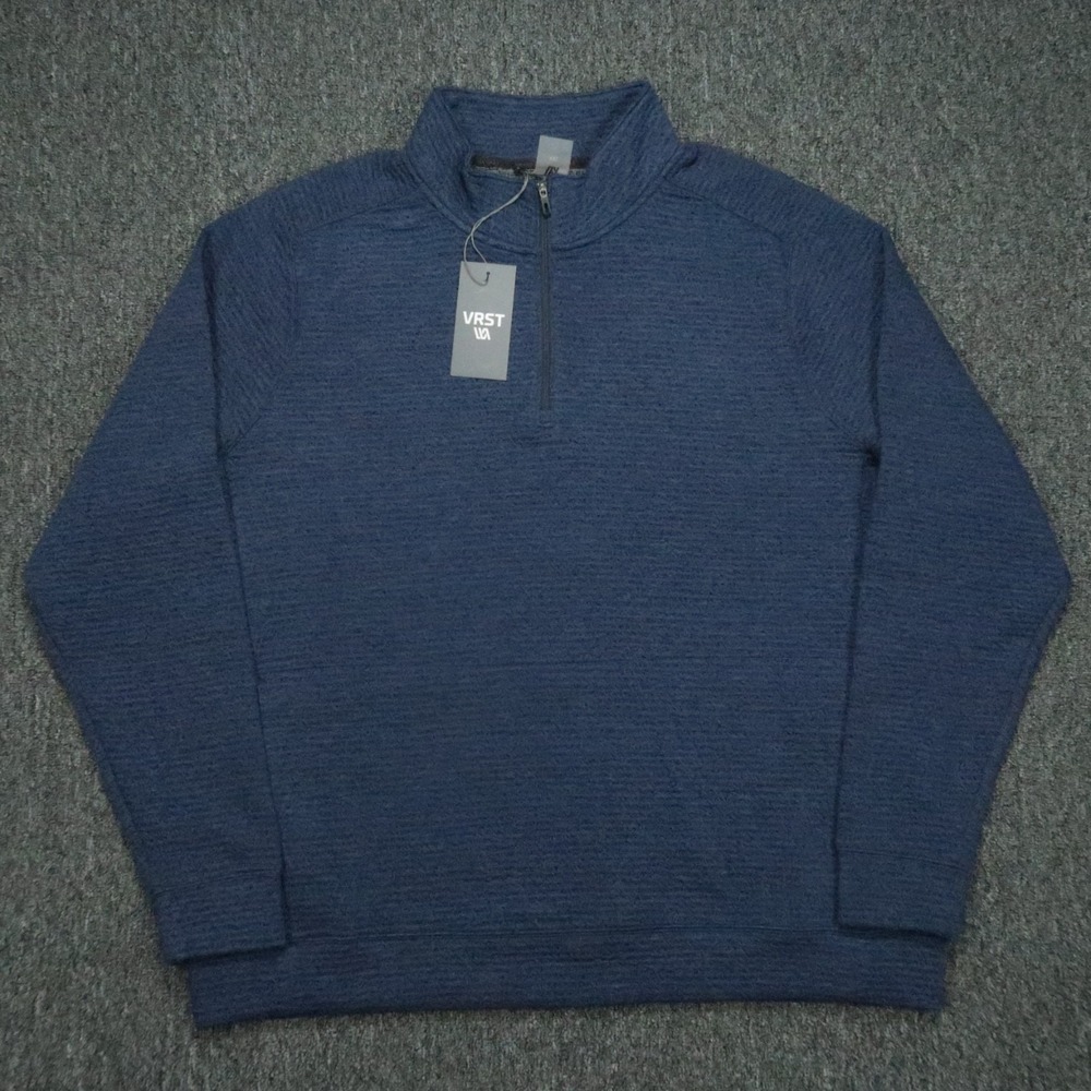 VRST Pullover‎ Mens XXL Navy Blue Recharge Performance Quarter Zip NWT